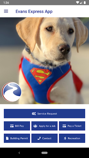Evans Express App Screenshot 1