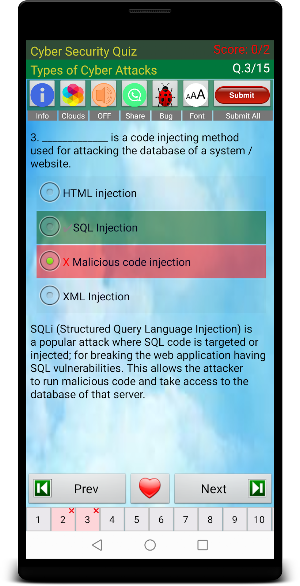 Cyber Security Quiz Screenshot 3