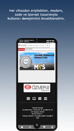 Özmepar Otomotiv B2B Screenshot 2