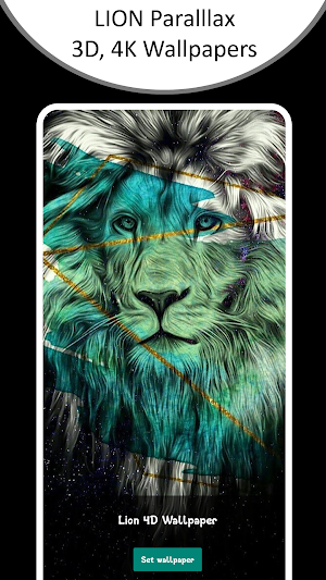 Lion 4D,3D Parallax wallpaper Screenshot 1