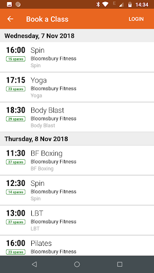 Bloomsbury Fitness Screenshot 1