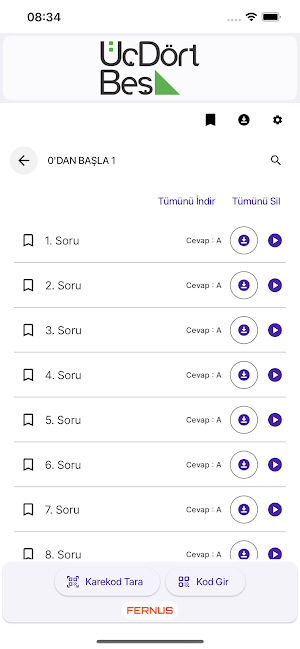 ÜçDörtBeş Video Çözüm screenshot 2