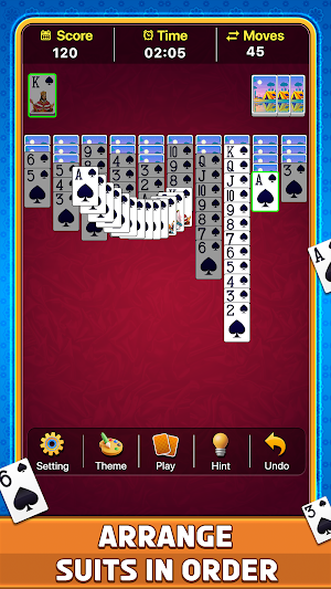 Spider Solitaire Screenshot 3