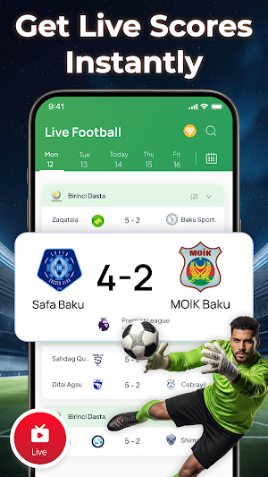 Football Live Scores & Stats Screenshot 1