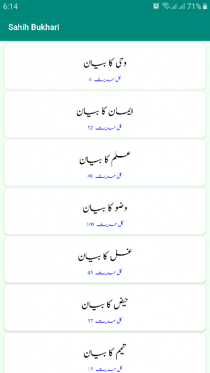 Sahih Bukhari Screenshot 1