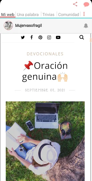Mi blog Mujer MVFPF Screenshot 0