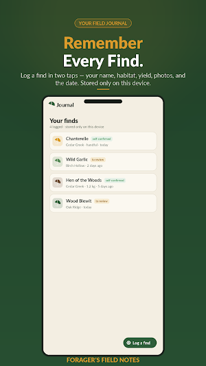 Forager's Field Notes Screenshot 0