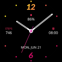 Modern Fire Analog Watch Face