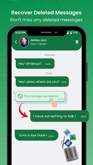 Recover Deleted Chat - Unseen Screenshot 1