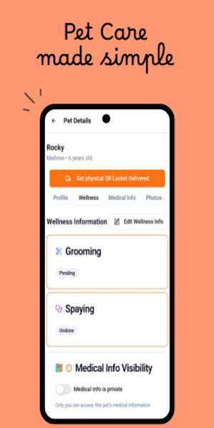 Petly - Pet Info in a QR Scan Screenshot 2