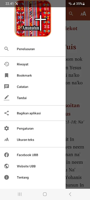 Amanatun Bible App Screenshot 0