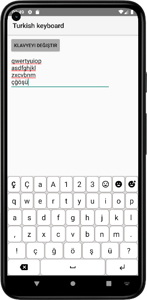 türkçe klavye Screenshot 0