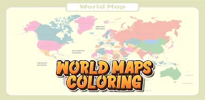 Coloring world map Glitter Screenshot 0