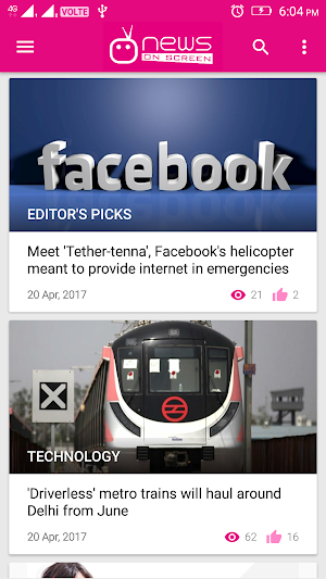 NOS - News On Screen Screenshot 1