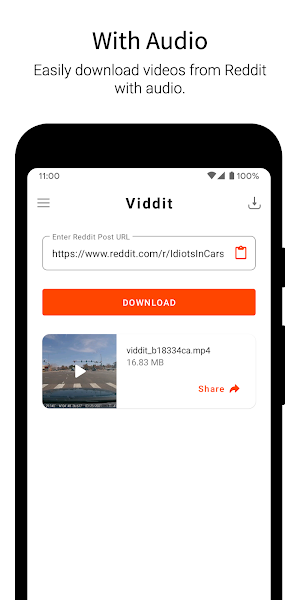 Viddit - Video Downloader for Reddit (With Audio) Screenshot 2