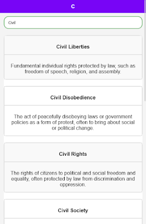 Political Science Dictionary Screenshot 3