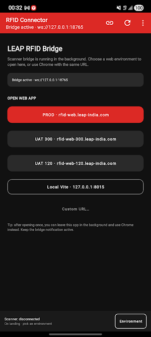 LEAP RFID Connector Screenshot 0