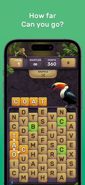 Volcano - Tropical Word Game Screenshot 2