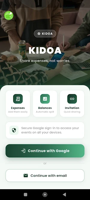 KIDOA - Split Expenses Screenshot 0