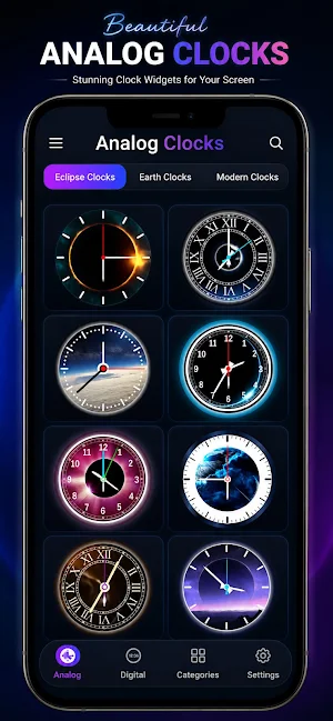 Clock Widget: Analog & Digital Screenshot 2