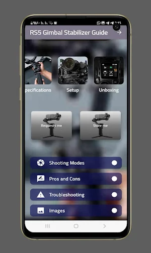 RS5 Gimbal Stabilizer Guide Screenshot 1