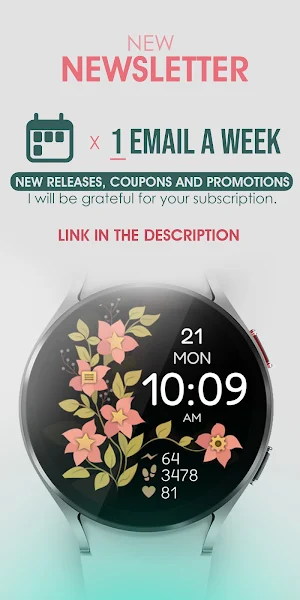 Petals Digital Watch Face Screenshot 2