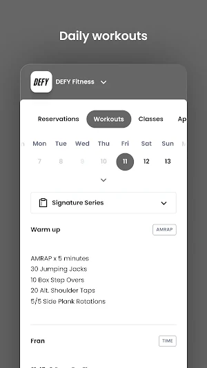 DEFY Fitness Screenshot 3