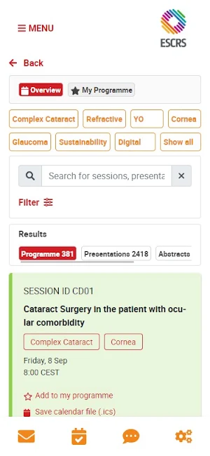 ESCRS 2023 Screenshot 1