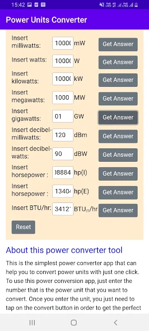 Power Units Converter Screenshot 3