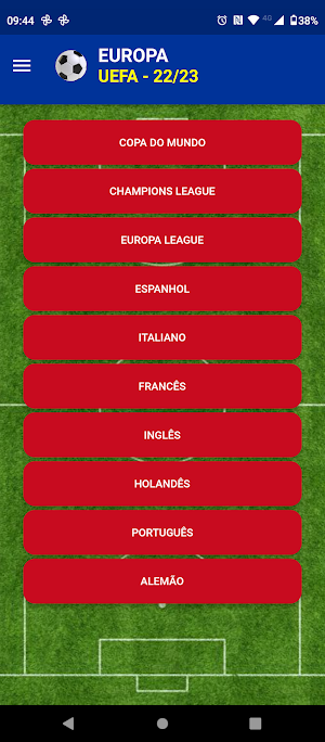 Futebol Europeu Screenshot 1