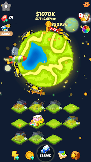 Idle Cars Merge World Screenshot 2