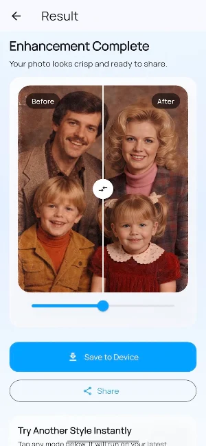 PhotoFix AI Restore Old Photos Screenshot 1