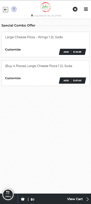 John's Pizza & Grill Screenshot 1