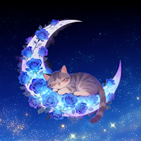 Blue Rose Crescent Moon Theme