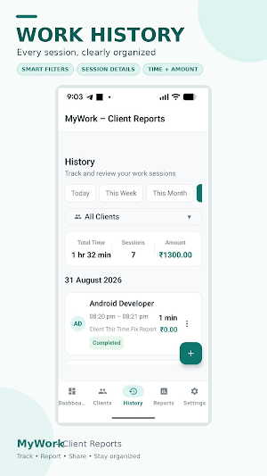My work - client report Screenshot 2