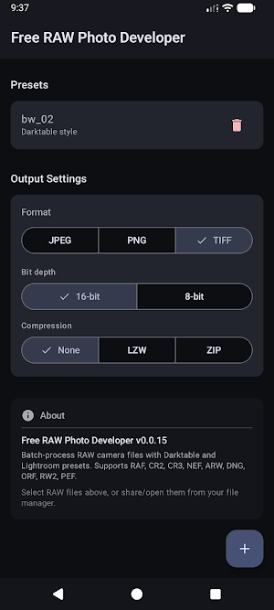 Ergonomic Raw Developer Screenshot 1