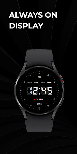 Minimal 70 Digital Watch Face Screenshot 3