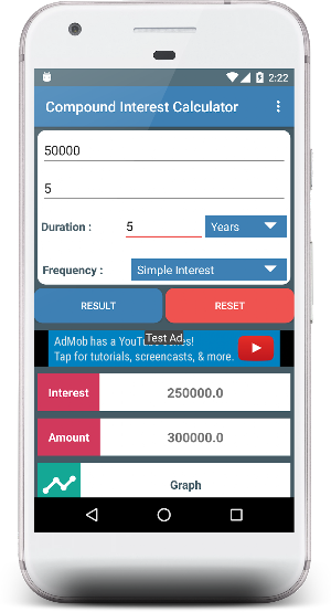 Compound interest calculator Screenshot 0