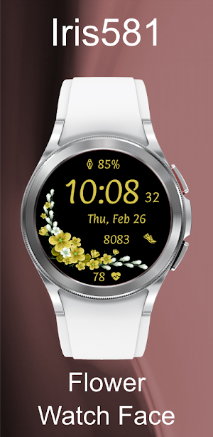 Iris581 Flower Watch Face Screenshot 2