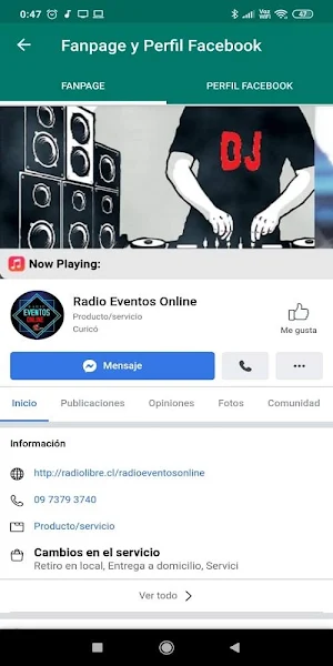 Radio Eventos Screenshot 1