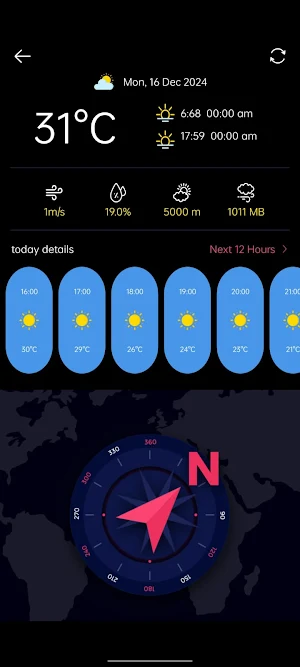 Digital Compass: Weather & Map Screenshot 2