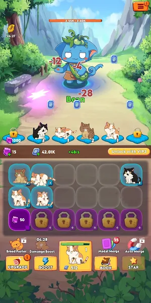 Group Cats Merge Legend Battle Screenshot 2