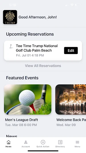 Trump Golf West Palm Beach Screenshot 1