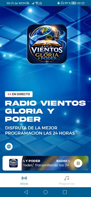 Radio Vientos Gloria y Poder Screenshot 1