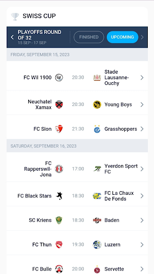 Swiss Football LiveScores Screenshot 3