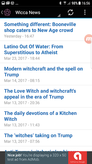 Wicca, Witchcraft & Pagan News Screenshot 1