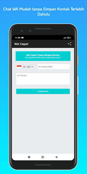WA Quick – Without Save Number Screenshot 0