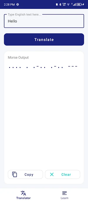 Morse Code Generator Screenshot 2
