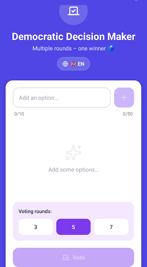 Group Vote – Decision Maker Screenshot 0