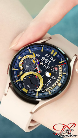 [N-SPORT600] RED YL Watch Face Screenshot 2